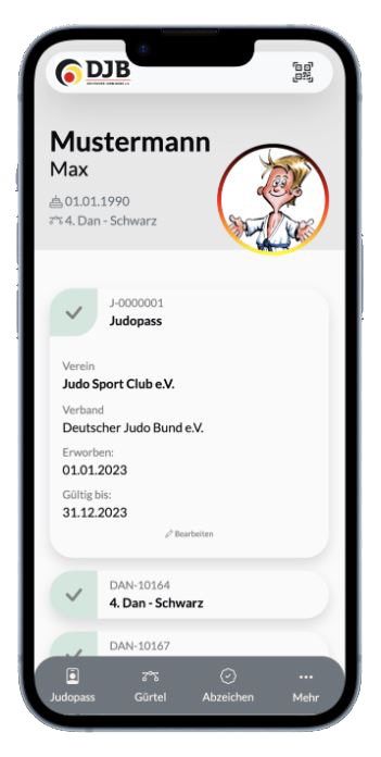 Digitale Judopass-App